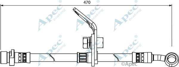 APEC BRAKING Bremžu šļūtene HOS3980